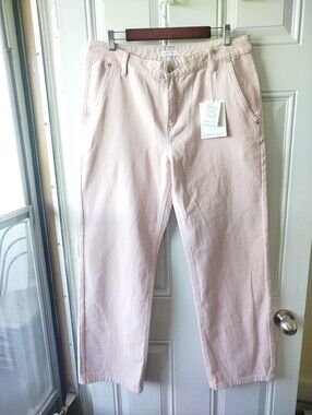 Women's Straight Leg Jeans - Pale Pink